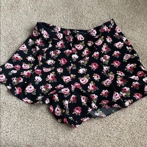 Forever 21 black floral shorts